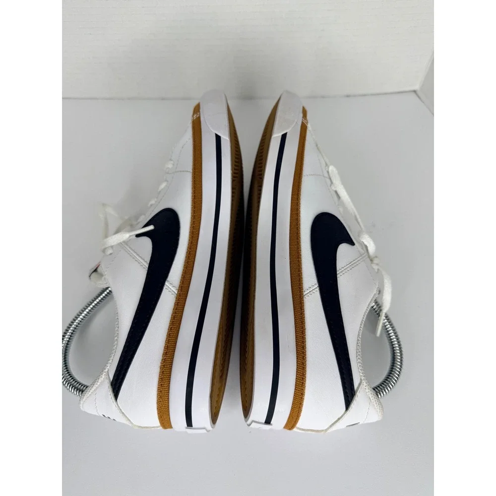 Nike Court Legacy‎ Kids 7Y White Black DA5380-102 Tan Trim Low Top SportyTennis